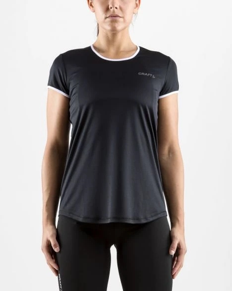 Craft Eaze Korte Mouw Hardloopshirt Zwart Dames 4 Craft Eaze Korte Mouw Hardloopshirt Zwart Dames - Afbeelding 2