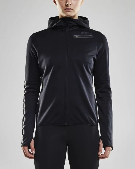Craft Eaze Jersey Hardloopjack Zwart Dames 4 Craft Eaze Jersey Hardloopjack Zwart Dames - Afbeelding 2