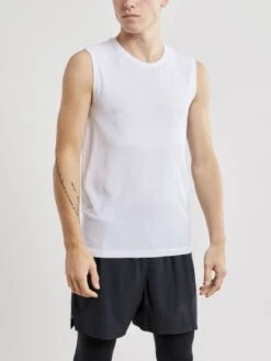 Craft Fuseknit Light Mouwloos Ondershirt Wit Heren -Craft 1908842 900000 fuseknit light rn sl c1 preview