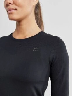 Craft Fuseknit Light Lange Mouw Ondershirt Zwart Dames -Craft 1908847 999000 fuseknit light rn ls c3 preview
