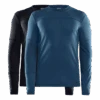 Craft Core Dry Ondershirt 2-pack Lange Mouw Zwart/blauw Heren 1 Craft Core Dry Ondershirt 2-pack Lange Mouw Zwart/blauw Heren -Craft 1911948 999676 core 2 pack baselayer tops m front 001 1