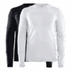 Craft Core Dry Ondershirt 2-pack Lange Mouw Zwart/wit Dames -Craft 1911948 999900 core 2 pack baselayer tops m front 1