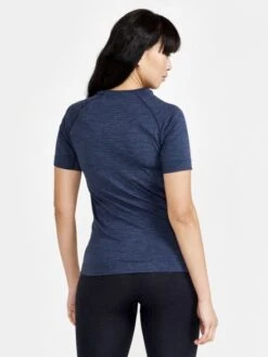 Craft CORE Dry Active Comfort Ondershirt Korte Mouw Blauw Dames -Craft craft baselayer dames core dry active comfort ss w 1911677 396000 03