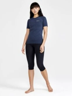 Craft CORE Dry Active Comfort Ondershirt Korte Mouw Blauw Dames -Craft craft baselayer dames core dry active comfort ss w 1911677 396000 04