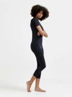 Craft CORE Dry Active Comfort Ondershirt Korte Mouw Zwart Dames -Craft craft baselayer dames core dry active comfort ss w 1911677 999000 04