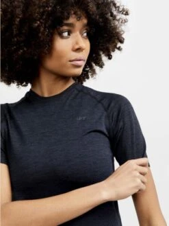 Craft CORE Dry Active Comfort Ondershirt Korte Mouw Zwart Dames -Craft craft baselayer dames core dry active comfort ss w 1911677 999000 06