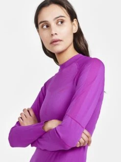 Craft Active Intensity CN Ondershirt Lange Mouw Roze Dames -Craft craft dames baselayer active intensity cn ls 1907937 781486 06