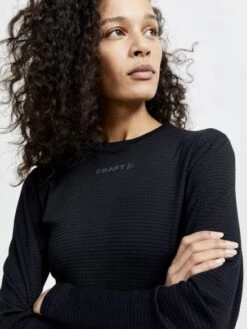 Craft Pro Wool Extreme X Lange Mouw Ondershirt Zwart Dames -Craft craft onderkleding dames pro wool extreme x ls zwart 1911154 999000 005