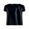 Craft Core Dry Multi T-Shirt 2-Pack Heren Zwart -Craft craft onderkleding multi tee 2pack zwart 001