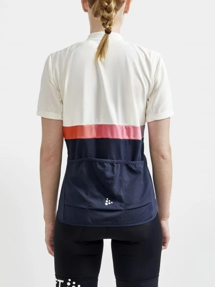 Craft Core Endurance Fietsshirt Korte Mouw Wit/blauw Dames 5 Craft Core Endurance Fietsshirt Korte Mouw Wit/blauw Dames - Afbeelding 3