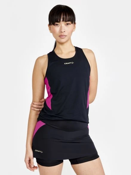 Craft PRO Hypervent Singlet Shirt Mouwloos Zwart/roze Dames 4 Craft PRO Hypervent Singlet Shirt Mouwloos Zwart/roze Dames - Afbeelding 2